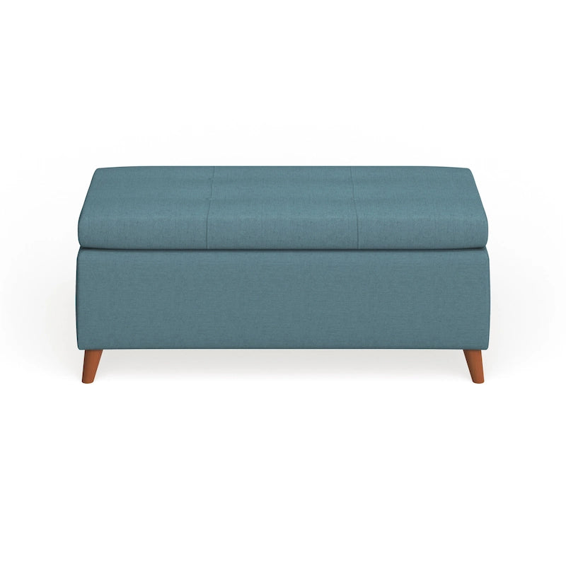 Banc de rangement ottoman de style Mid-Century