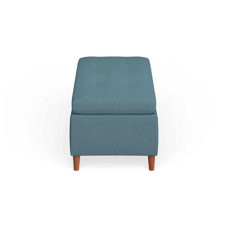Banc de rangement ottoman de style Mid-Century
