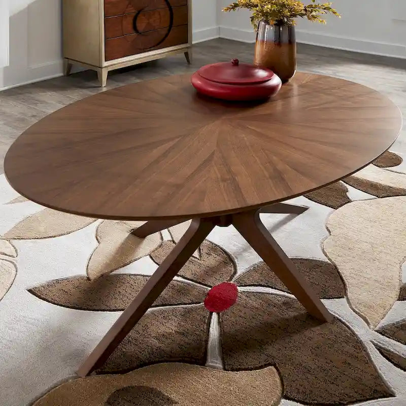Table à manger ovale finition noyer