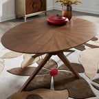 Table à manger ovale finition noyer