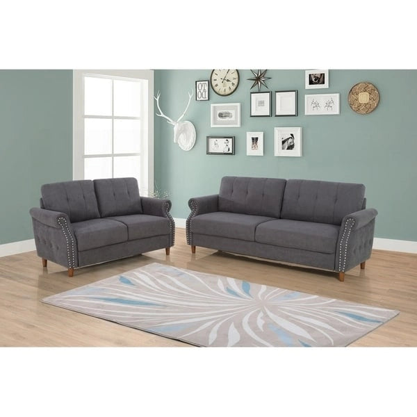 Fauteuil d'appoint de salon et pouf