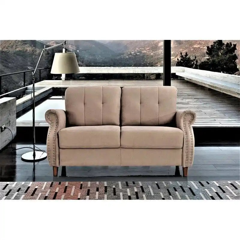 Fauteuil d'appoint de salon et pouf