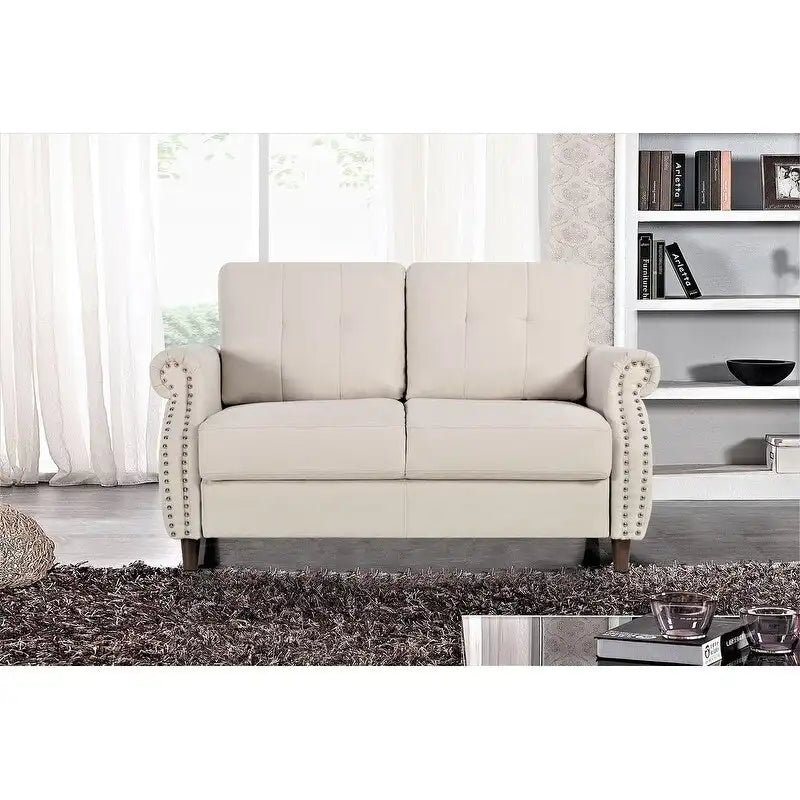 Fauteuil d'appoint de salon et pouf