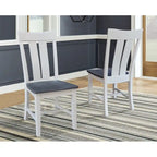 Chaise de salle à manger Ava en bois massif - Lot de deux