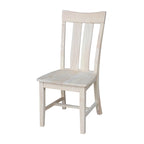 Chaise de salle à manger Ava en bois massif - Lot de deux
