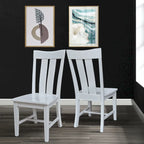 Chaise de salle à manger Ava en bois massif - Lot de deux