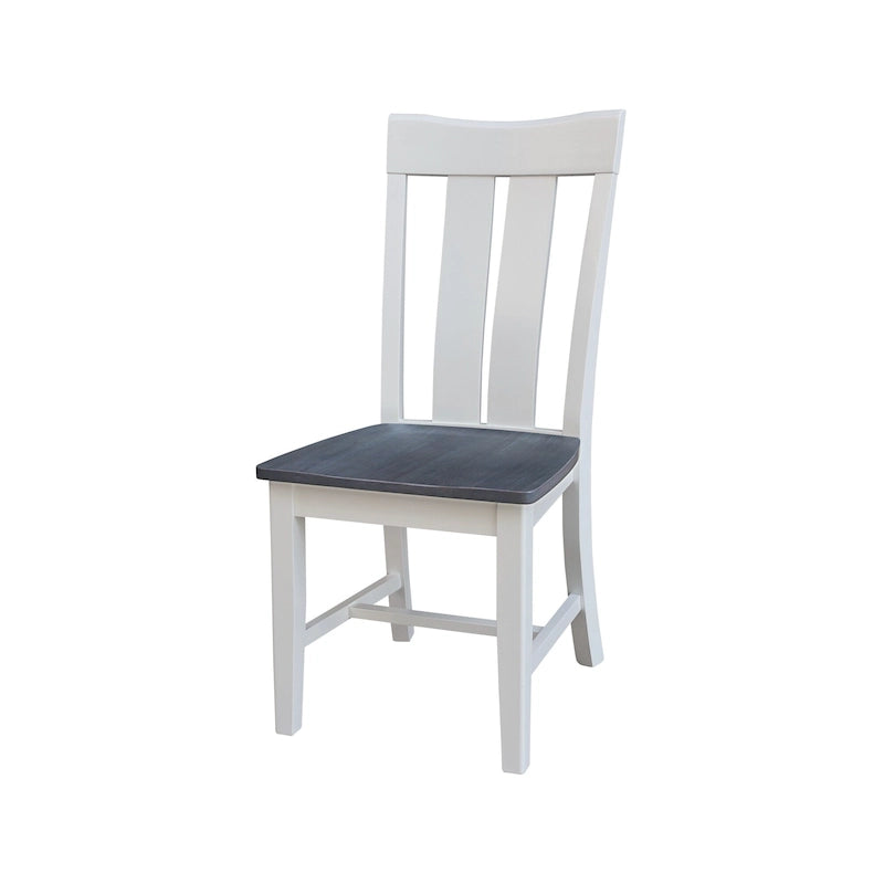 Chaise de salle à manger Ava en bois massif - Lot de deux