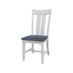 Chaise de salle à manger Ava en bois massif - Lot de deux
