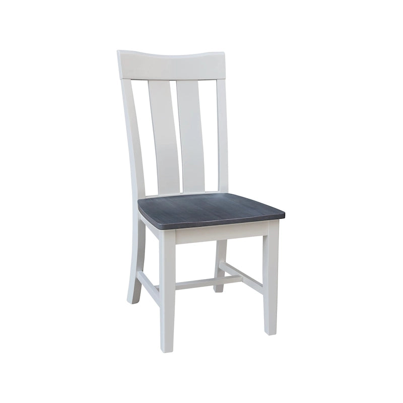 Chaise de salle à manger Ava en bois massif - Lot de deux