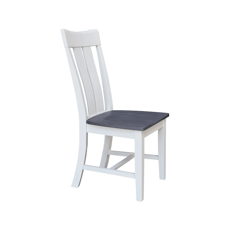Chaise de salle à manger Ava en bois massif - Lot de deux