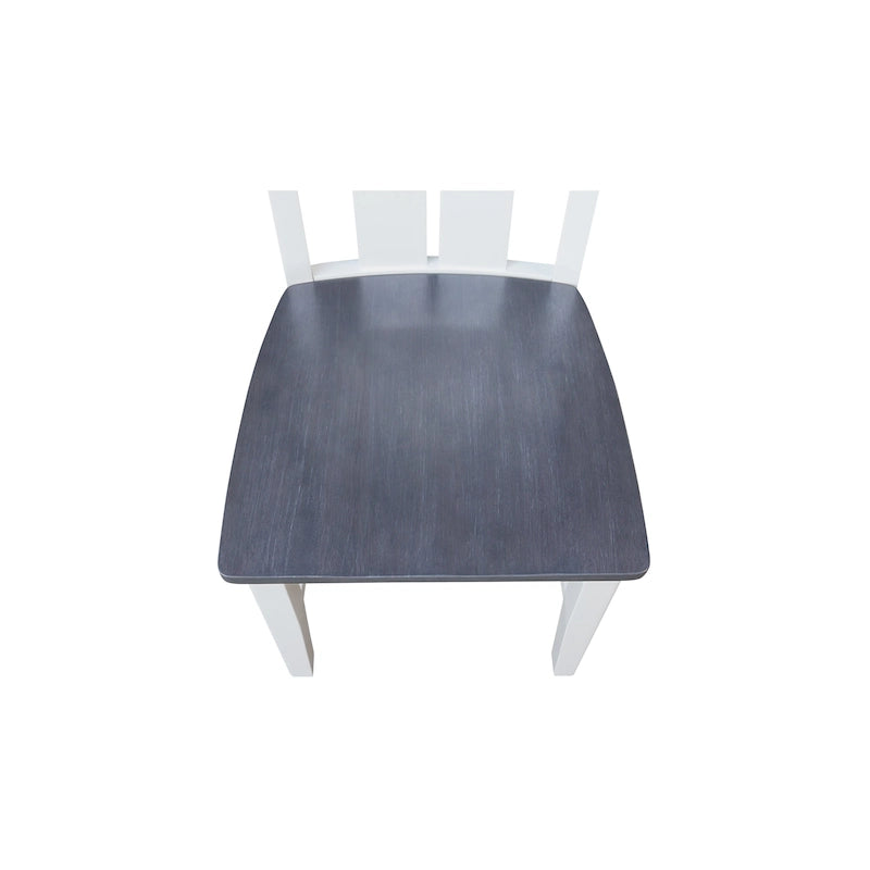 Chaise de salle à manger Ava en bois massif - Lot de deux