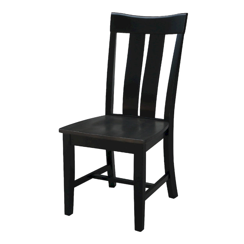 Chaise de salle à manger Ava en bois massif - Lot de deux