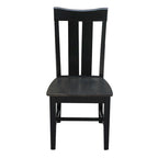 Chaise de salle à manger Ava en bois massif - Lot de deux