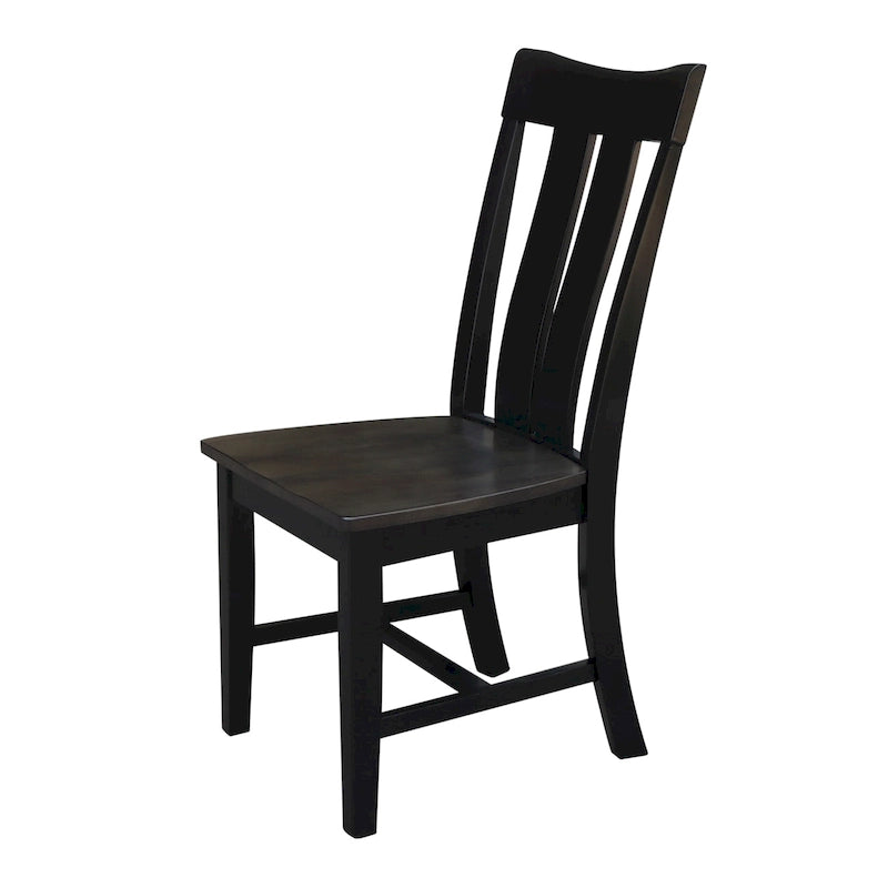 Chaise de salle à manger Ava en bois massif - Lot de deux