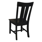 Chaise de salle à manger Ava en bois massif - Lot de deux