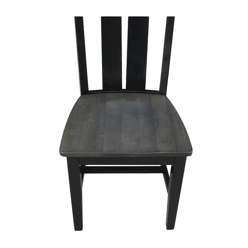Chaise de salle à manger Ava en bois massif - Lot de deux