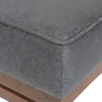 Pouf d'appoint cocktail moderne en microfibre avec cadre en bois
