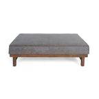 Pouf d'appoint cocktail moderne en microfibre avec cadre en bois