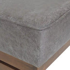 Pouf d'appoint cocktail moderne en microfibre avec cadre en bois