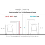 Tabouret de comptoir à dossier haut