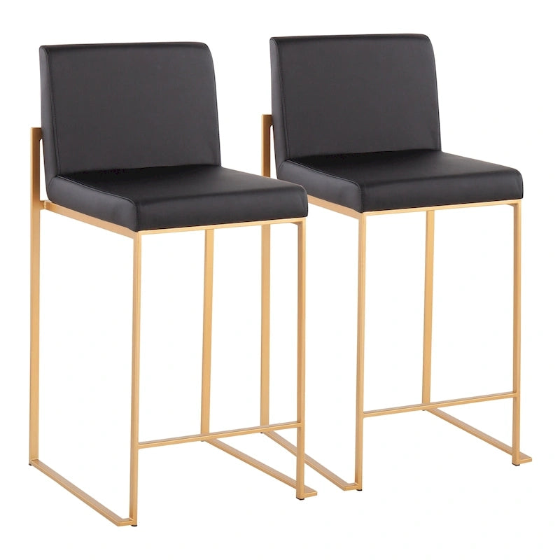 Tabouret de comptoir à dossier haut