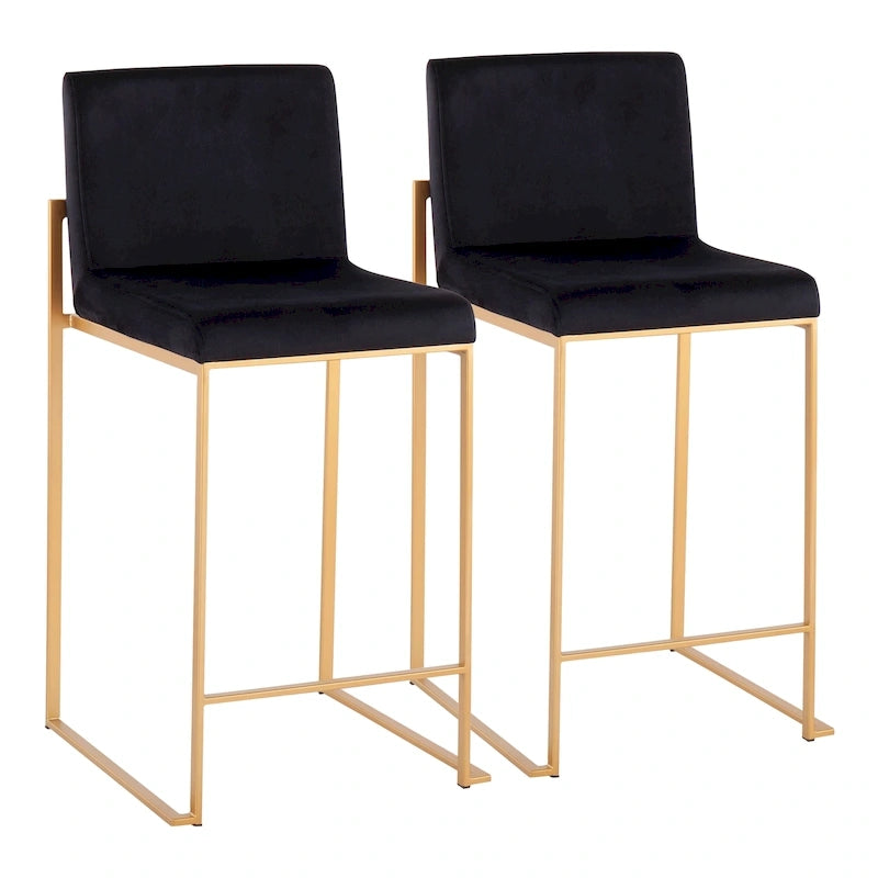 Tabouret de comptoir à dossier haut