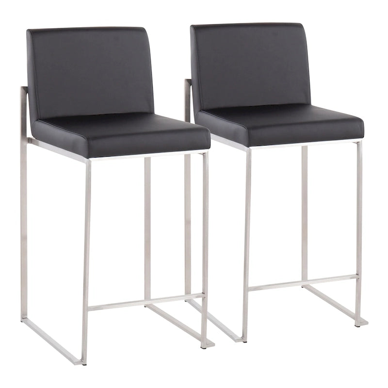 Tabouret de comptoir à dossier haut