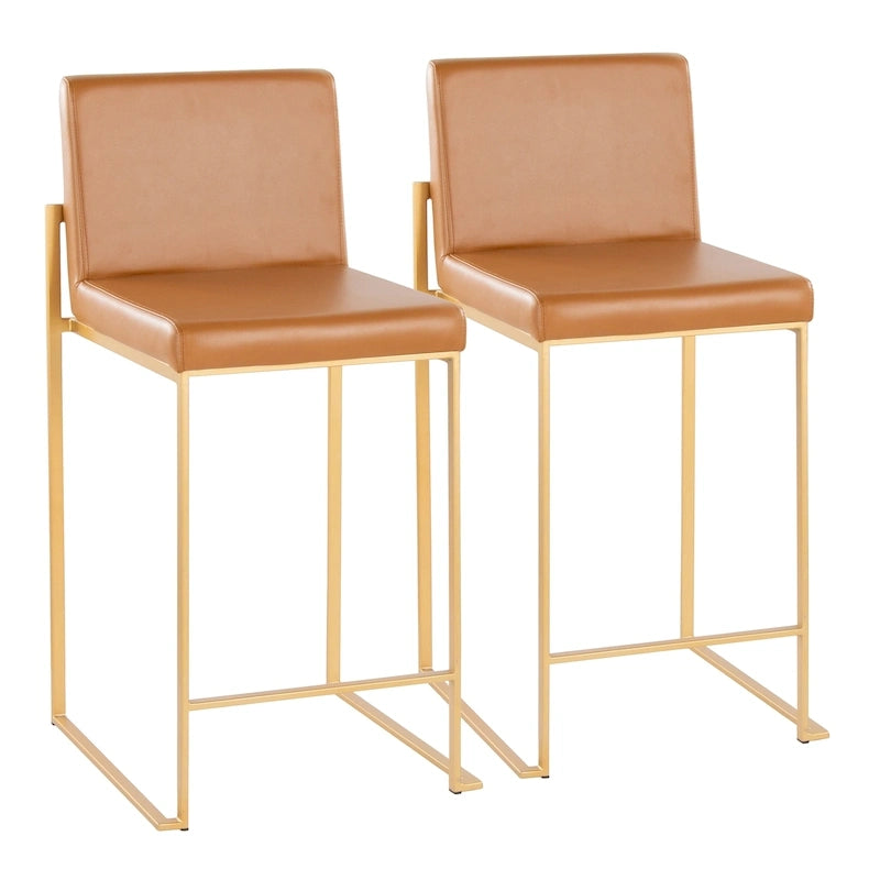 Tabouret de comptoir à dossier haut