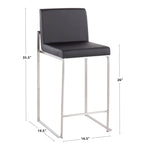 Tabouret de comptoir à dossier haut