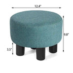 Repose-pieds ottoman rond en tissu moderne de petite taille