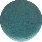 Repose-pieds ottoman rond en tissu moderne de petite taille