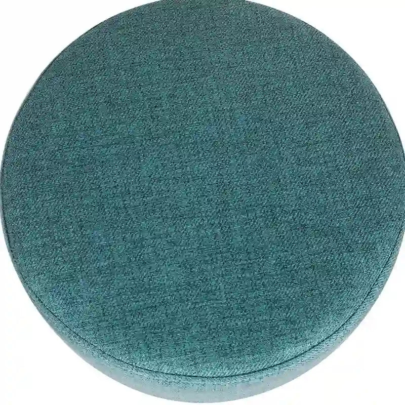 Repose-pieds ottoman rond en tissu moderne de petite taille