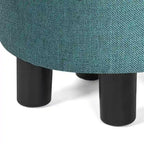 Repose-pieds ottoman rond en tissu moderne de petite taille