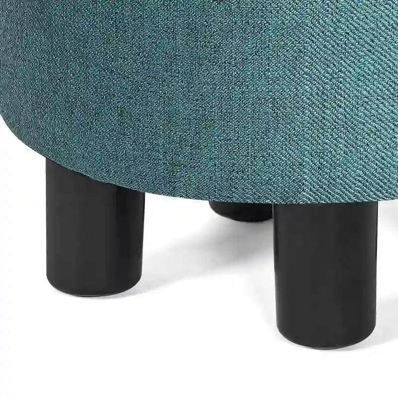 Repose-pieds ottoman rond en tissu moderne de petite taille