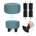Repose-pieds ottoman rond en tissu moderne de petite taille