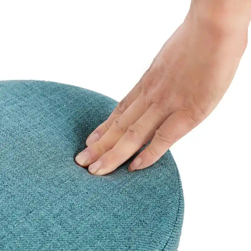 Repose-pieds ottoman rond en tissu moderne de petite taille