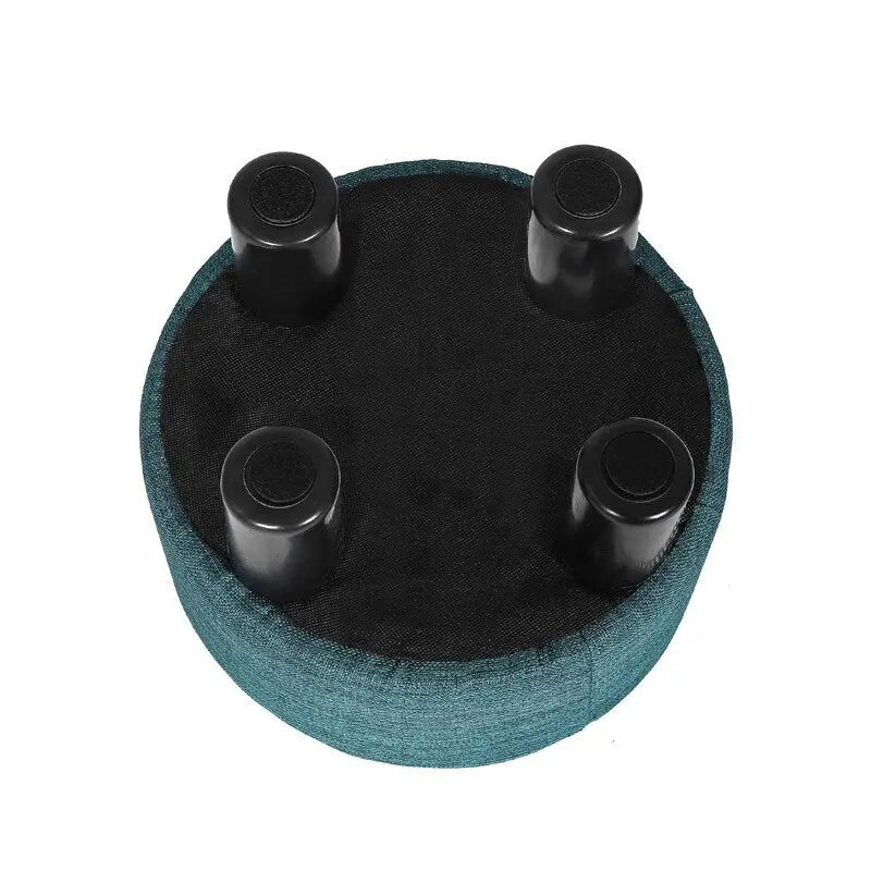 Repose-pieds ottoman rond en tissu moderne de petite taille