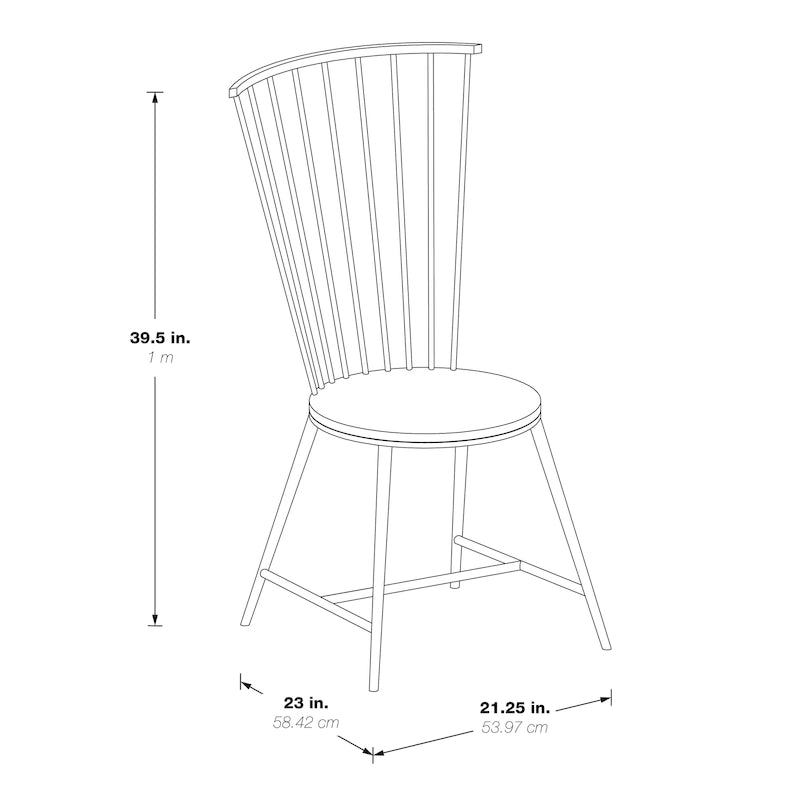Chaise de salle à manger Bryce avec finition noire