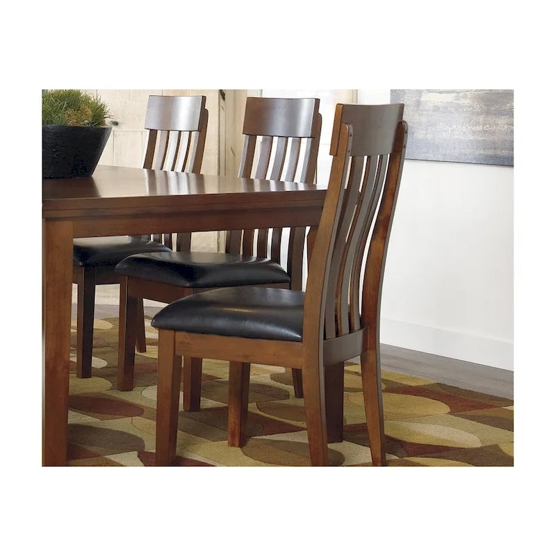 Chaise de salle à manger Ralene - Lot de 2 - Marron moyen - 19,5 L x 22,63 P x 40,25 H