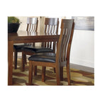 Chaise de salle à manger Ralene - Lot de 2 - Marron moyen - 19,5 L x 22,63 P x 40,25 H