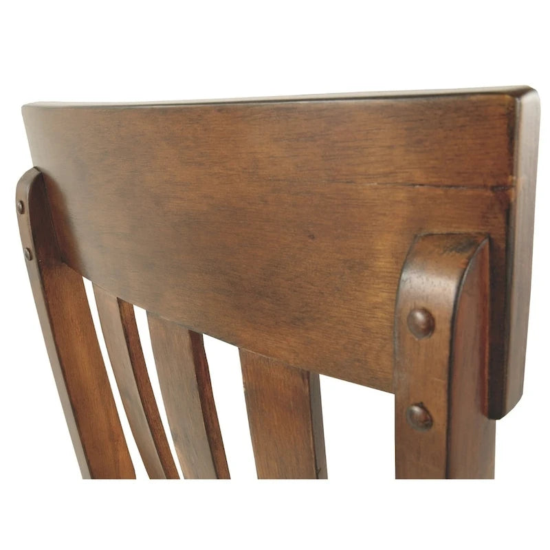 Chaise de salle à manger Ralene - Lot de 2 - Marron moyen - 19,5 L x 22,63 P x 40,25 H