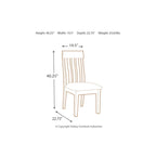 Chaise de salle à manger Ralene - Lot de 2 - Marron moyen - 19,5 L x 22,63 P x 40,25 H