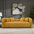 Canapé Boucle Courbe Dossier Serré, Style Mid-Century Modern
