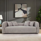 Hanar Mid Century Modern Luxury Tight Curved Back Boucle Sofa