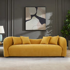 Canapé Boucle Courbe Dossier Serré, Style Mid-Century Modern