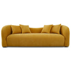 Canapé Boucle Courbe Dossier Serré, Style Mid-Century Modern
