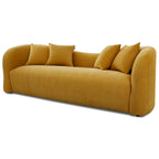 Canapé Boucle Courbe Dossier Serré, Style Mid-Century Modern