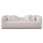 Canapé Boucle Courbe Dossier Serré, Style Mid-Century Modern