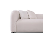 Canapé Boucle Courbe Dossier Serré, Style Mid-Century Modern