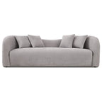 Canapé Boucle Courbe Dossier Serré, Style Mid-Century Modern